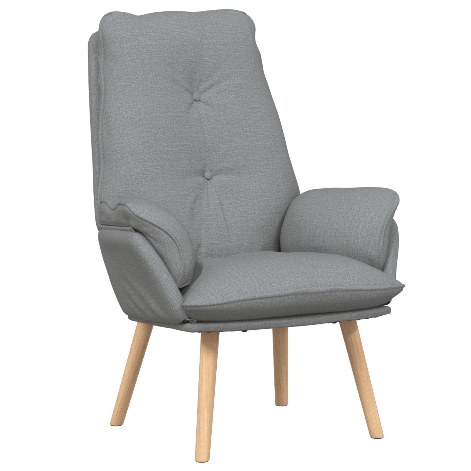 vidaXL Sessel Entspannungssessel Hellgrau Stoff (1-St) günstig online kaufen
