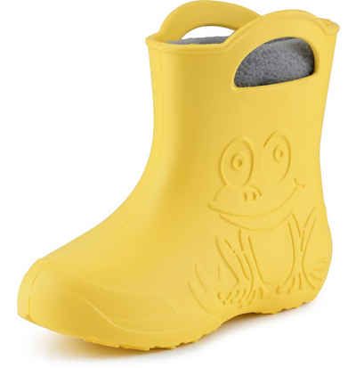 Ladeheid EVA Regenstiefel LA-CA-03 federleichte Regenschuhe Kinder Gummistiefel mit herausnehmbares Innenfutter