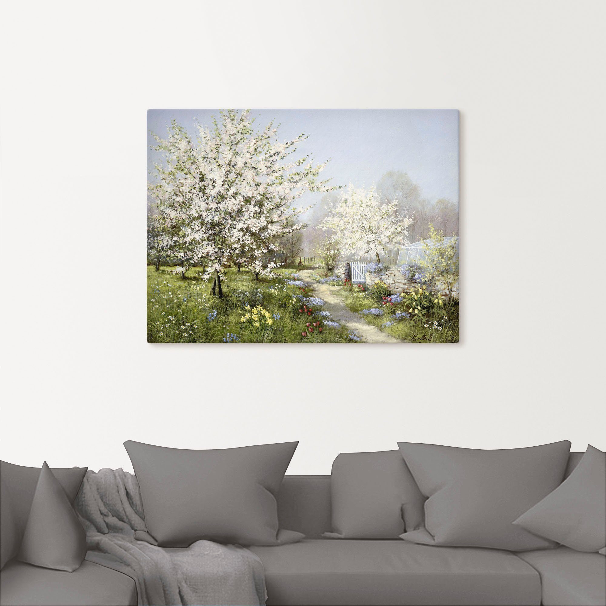 Artland Wandbild Frühlingsblüten, Wiesen & Bäume (1 St), als Leinwandbild, Poster in verschied. Größen
