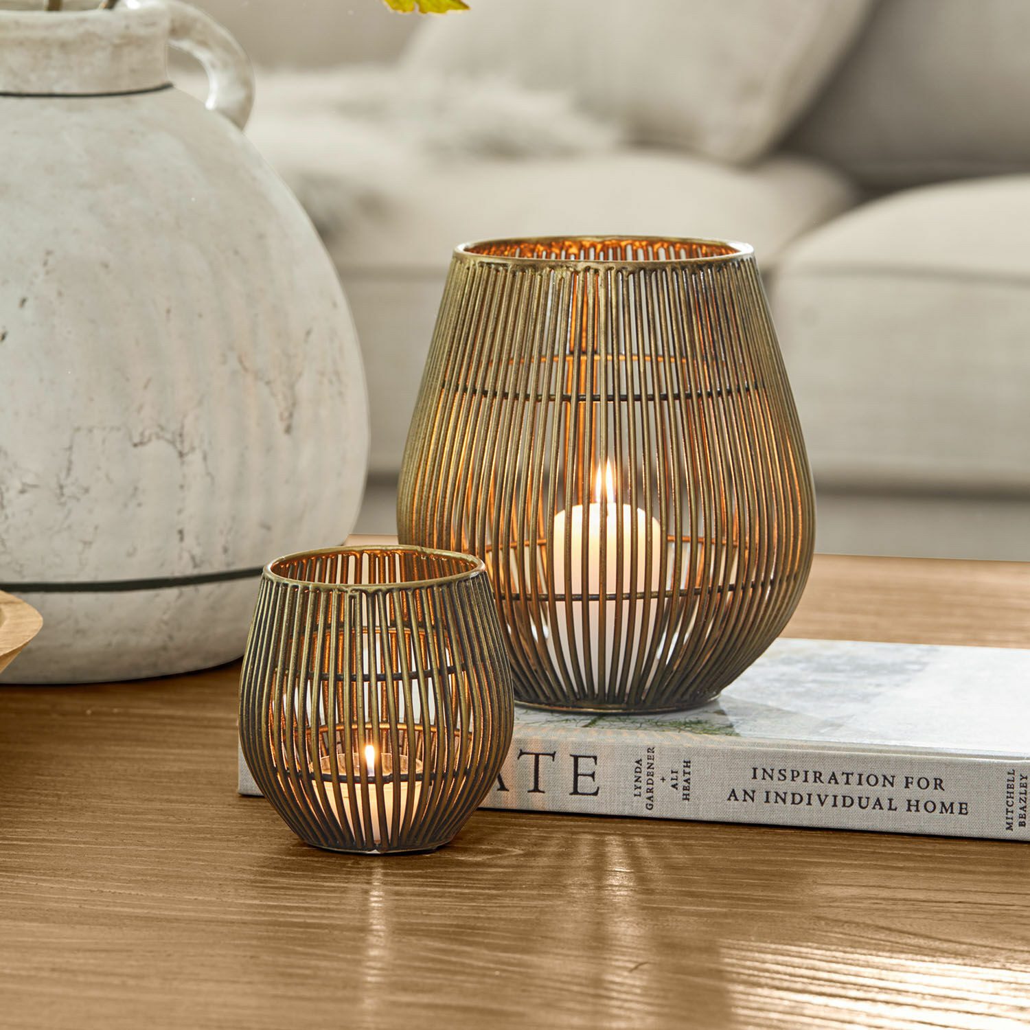 Mirabeau Windlicht Windlicht 2er Set Pontarino antikmessing (2er Set, 2er Set)