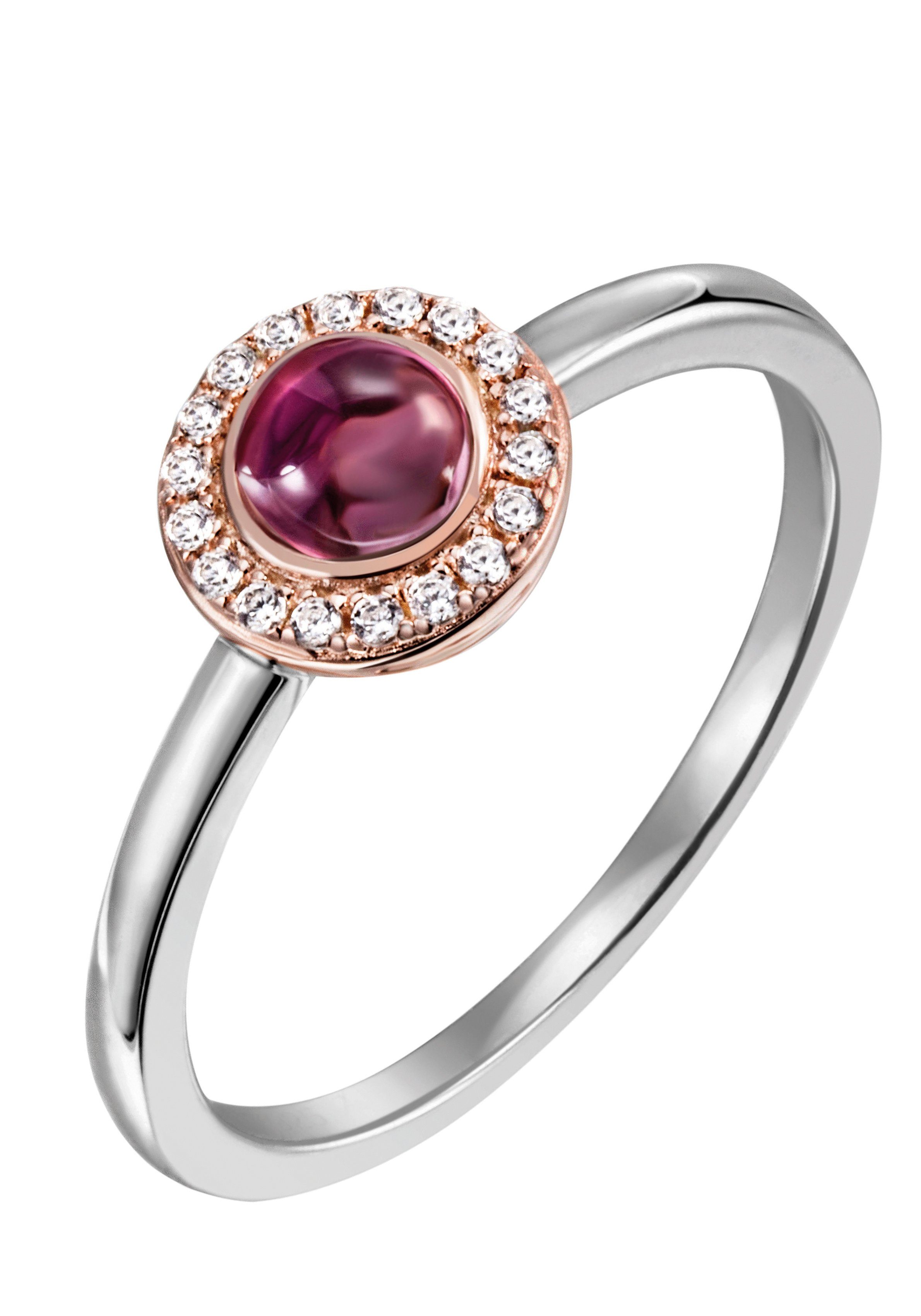 Firetti Fingerring Schmuck Geschenk Silber 925 Silberring, mit Turmalin, Zirkonia (synth)