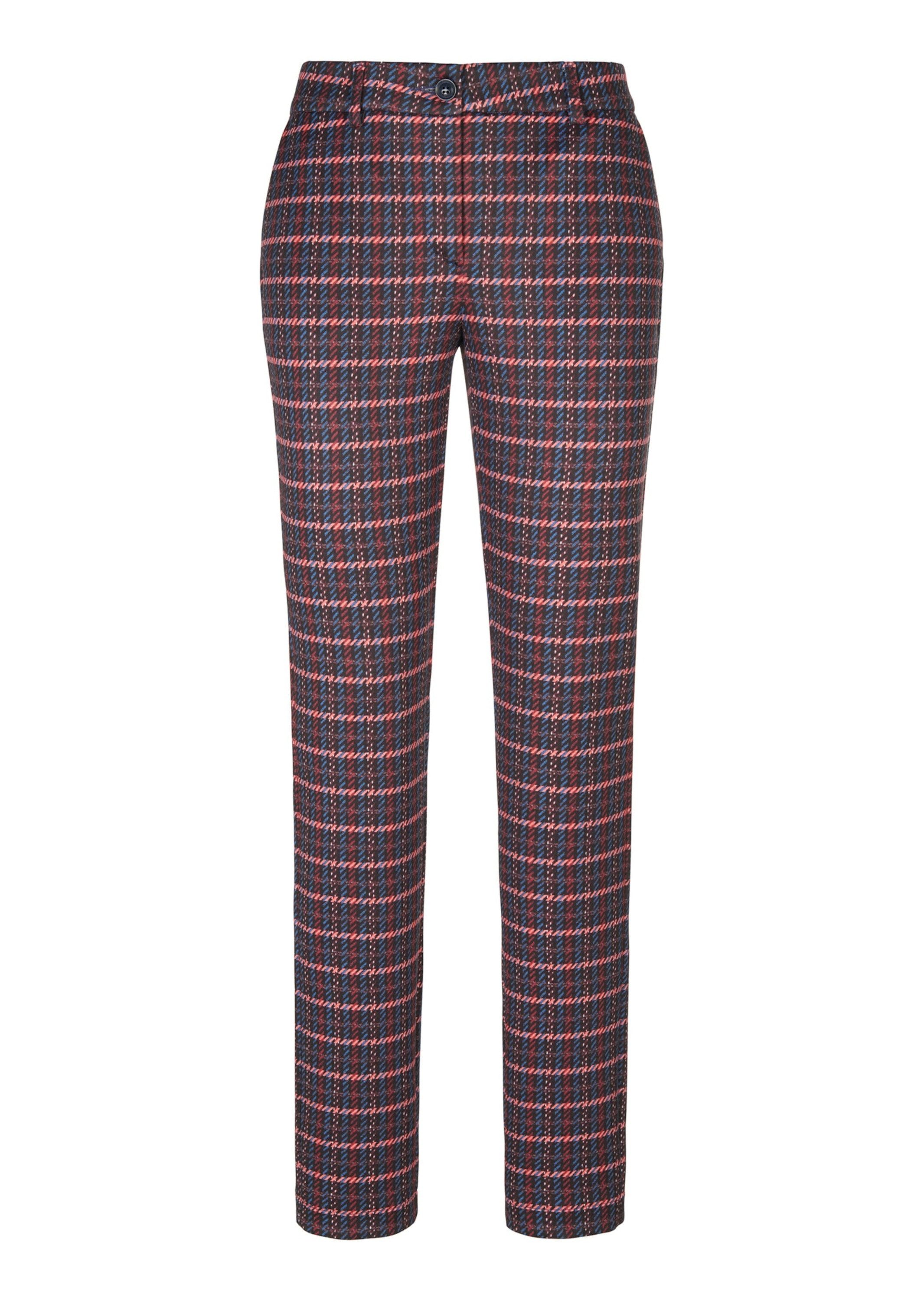 Stoffhose Stretchhose mit Karo-Druck