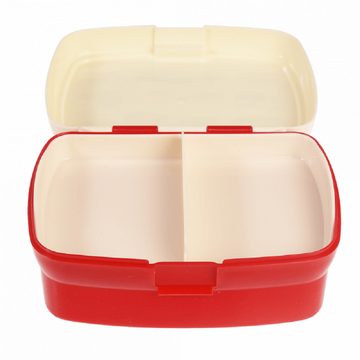 Rex London Lunchbox mit herausnehmbaren Fach Road Trip (Autos), Kunststoff, BPA-frei, (mit Clipverschluss, ca. 17 x 13 x 7,5 cm), Snack Obst Behälter Dose Box