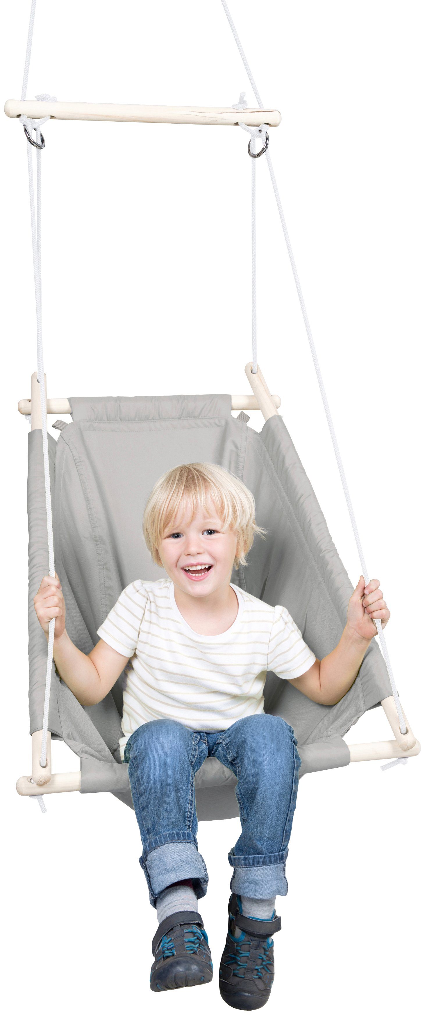 roba® Nestschaukel-Sitz Hängesitz (Set), Hängesessel mit abnehmbarem Liege-/Sitzpolster und Schrittgurt