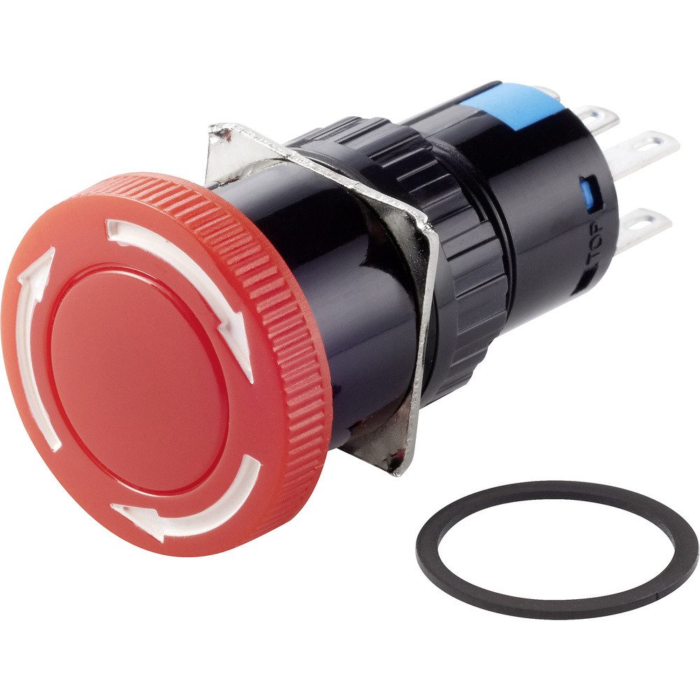 TRU COMPONENTS Schalter TRU COMPONENTS TC-LAS1-AY-22TS Not-Aus-Schalter 250 V/AC 3 A 2 Öffner (TC-LAS1-AY-22TS)