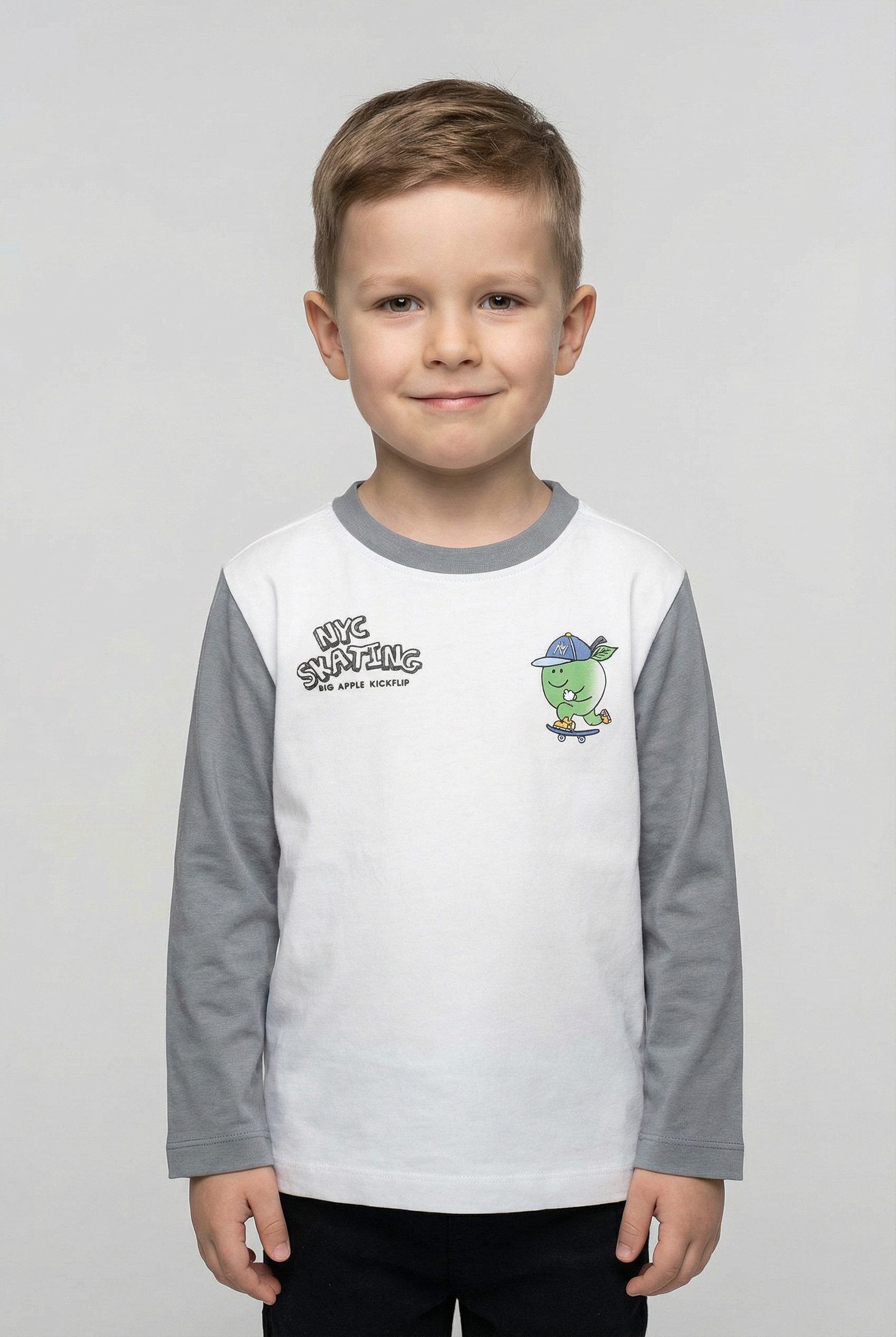 STACCATO Langarmshirt (2-tlg) 2er Pack, mit Letter-Prints und Colorblocking, für Boys
