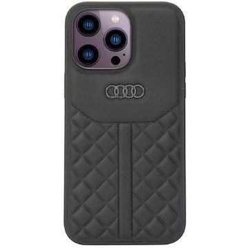 Audi Handyhülle Case iPhone 14 Pro Max Serie Q8 schwarz Echtleder Logo 6,7 Zoll, Kantenschutz