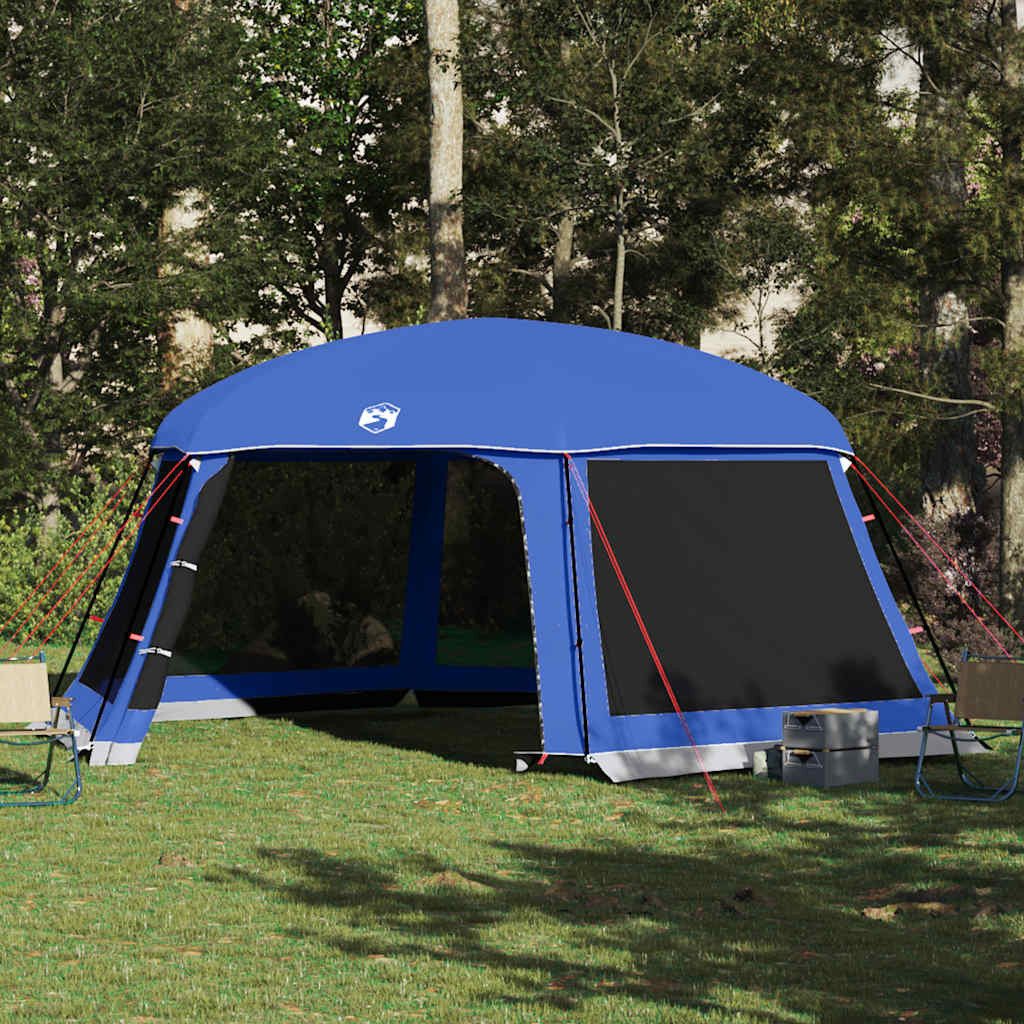 vidaXL Faltzelt Poolzelt mit abnehmbarem Überzelt Netzwänden Azurblau 618x532cm, (1 tlg)