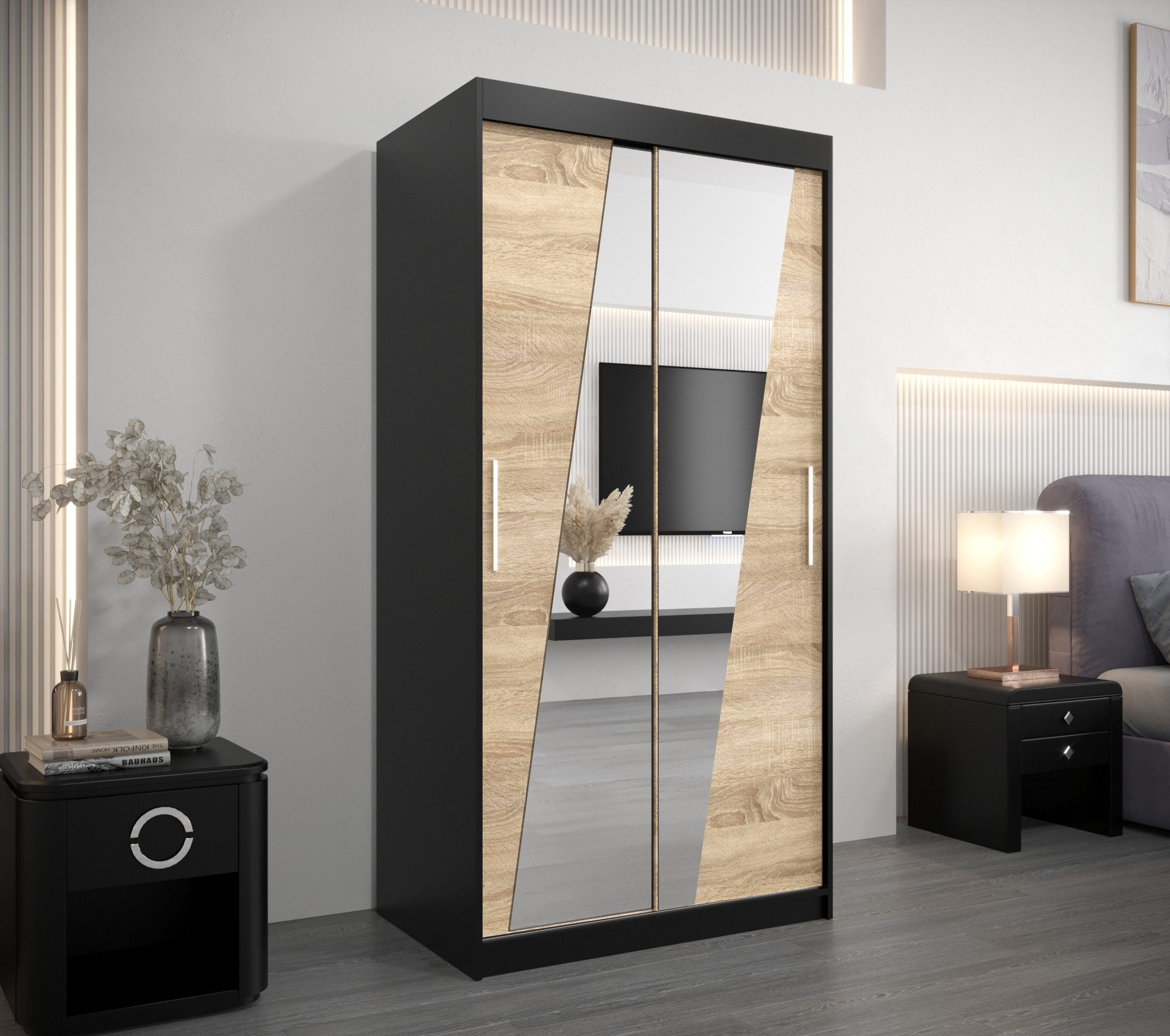 ABIKS MÖBEL Schwebetürenschrank RHOMB Schlafzimmerschrank - günstig online kaufen