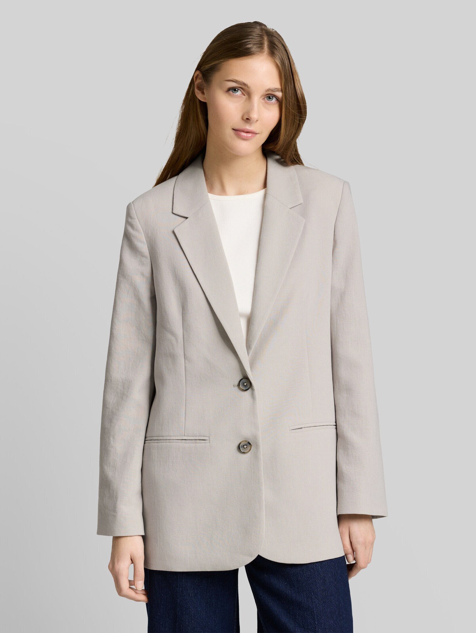 TOM TAILOR Denim Jackenblazer Blazer Regular Fit Blazer mit Paspeltaschen