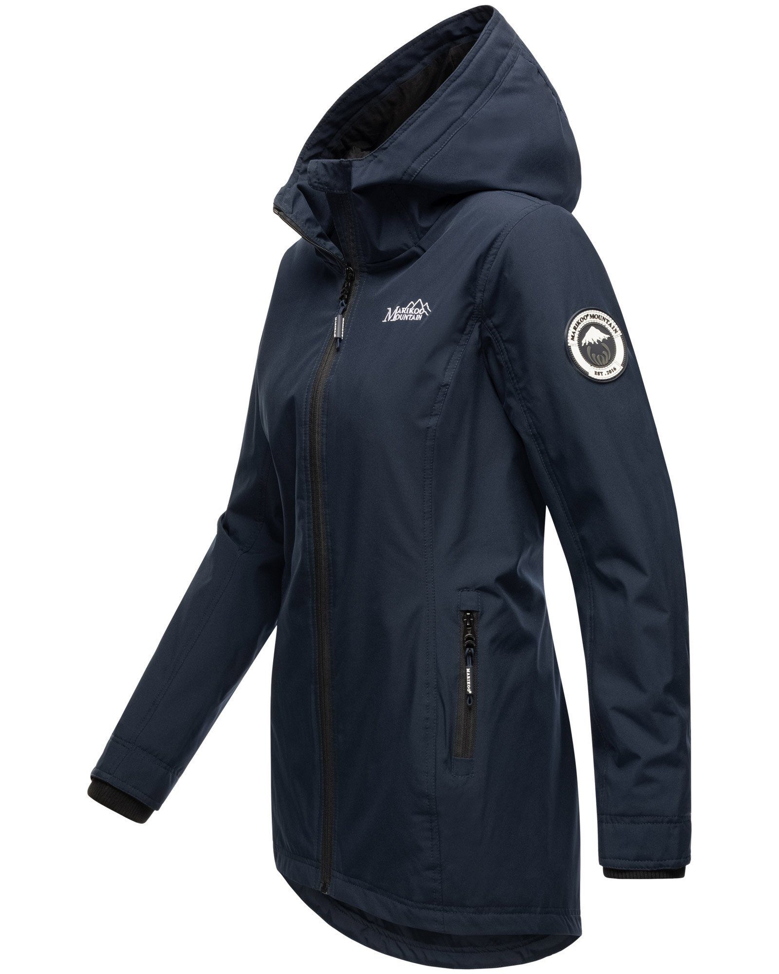 Marikoo Outdoorjacke Honigbeere sportliche Übergangsjacke mit Kapuze