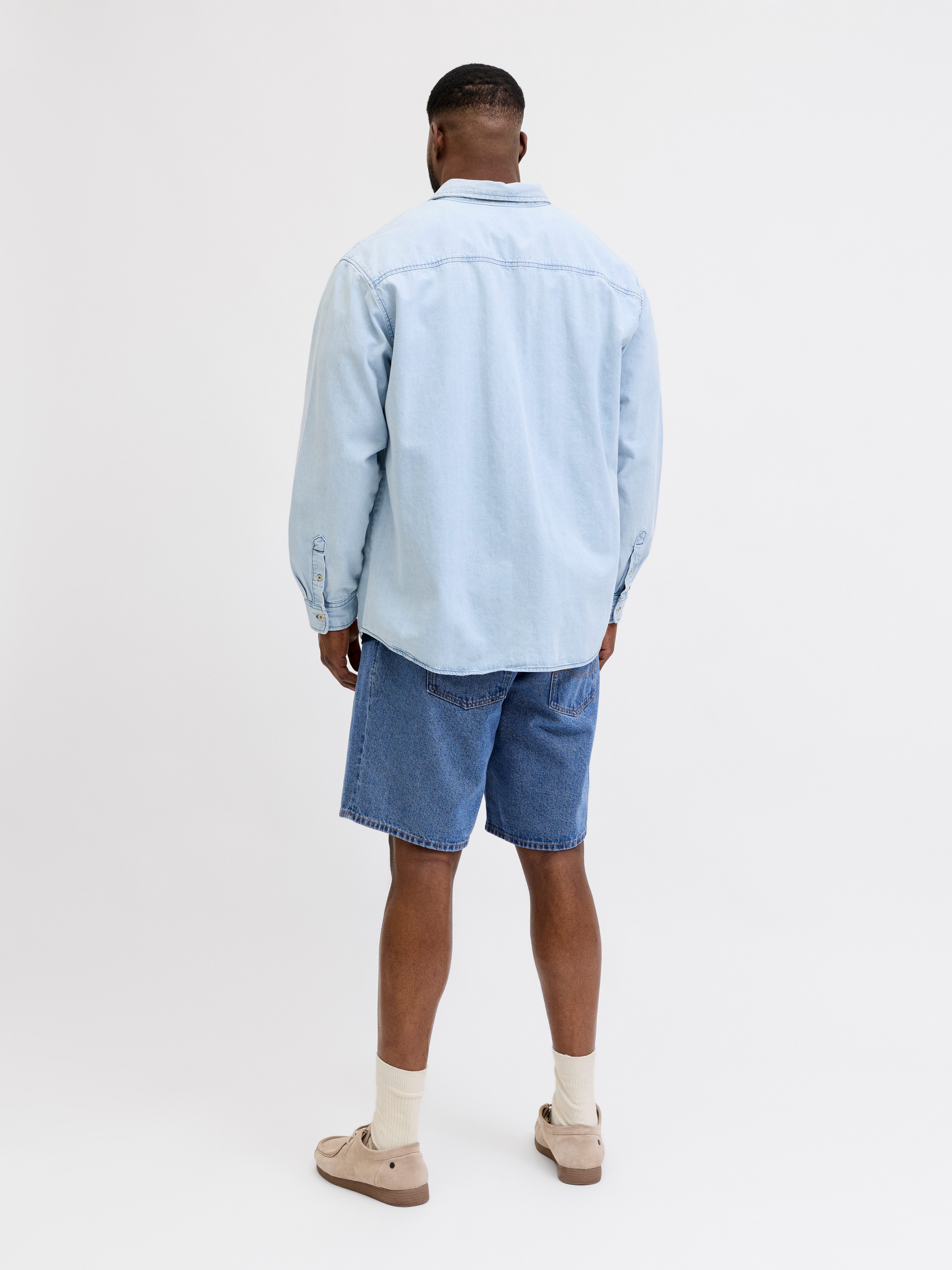 Jack & Jones PlusSize Jeansbermudas JJITONY JJORIGINAL SHORT Five-Pocket-Design, relaxed fit – Bild 4 von 5
