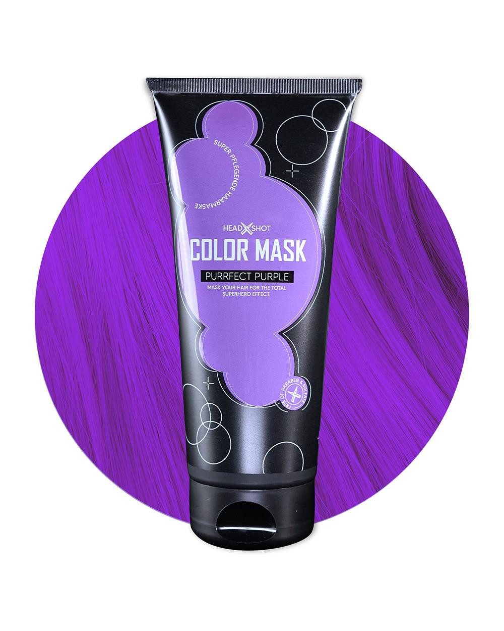 Haarmaske Headshot Color Mask Haarmaske Purrfect Purple (200 ml), Packung, mischbar, ammoniakfrei & frei von schädlichen Stoffen