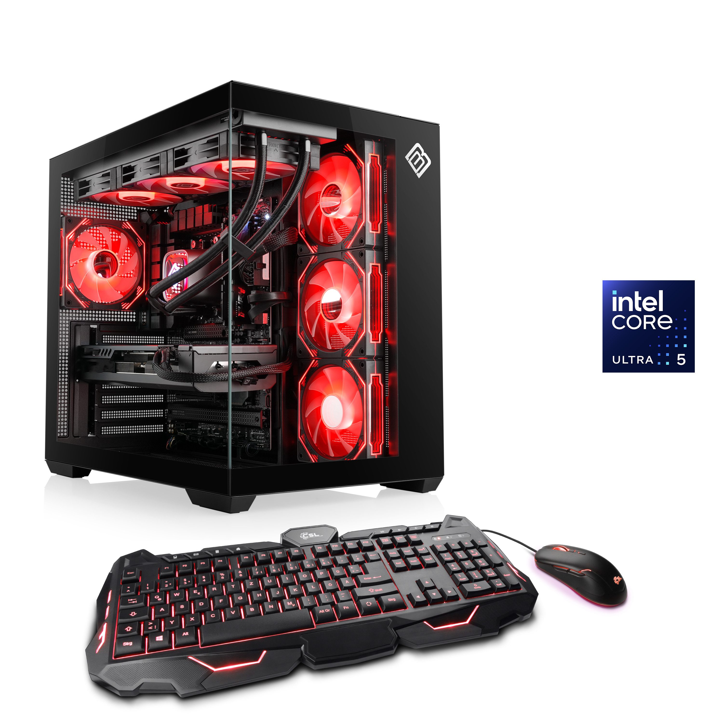 CSL Vitrum Advanced V24541 PC (Intel® Ultra 5 245KF, NVIDIA GeForce RTX 3050, 32 GB RAM, 1000 GB SSD, Wasserkühlung)
