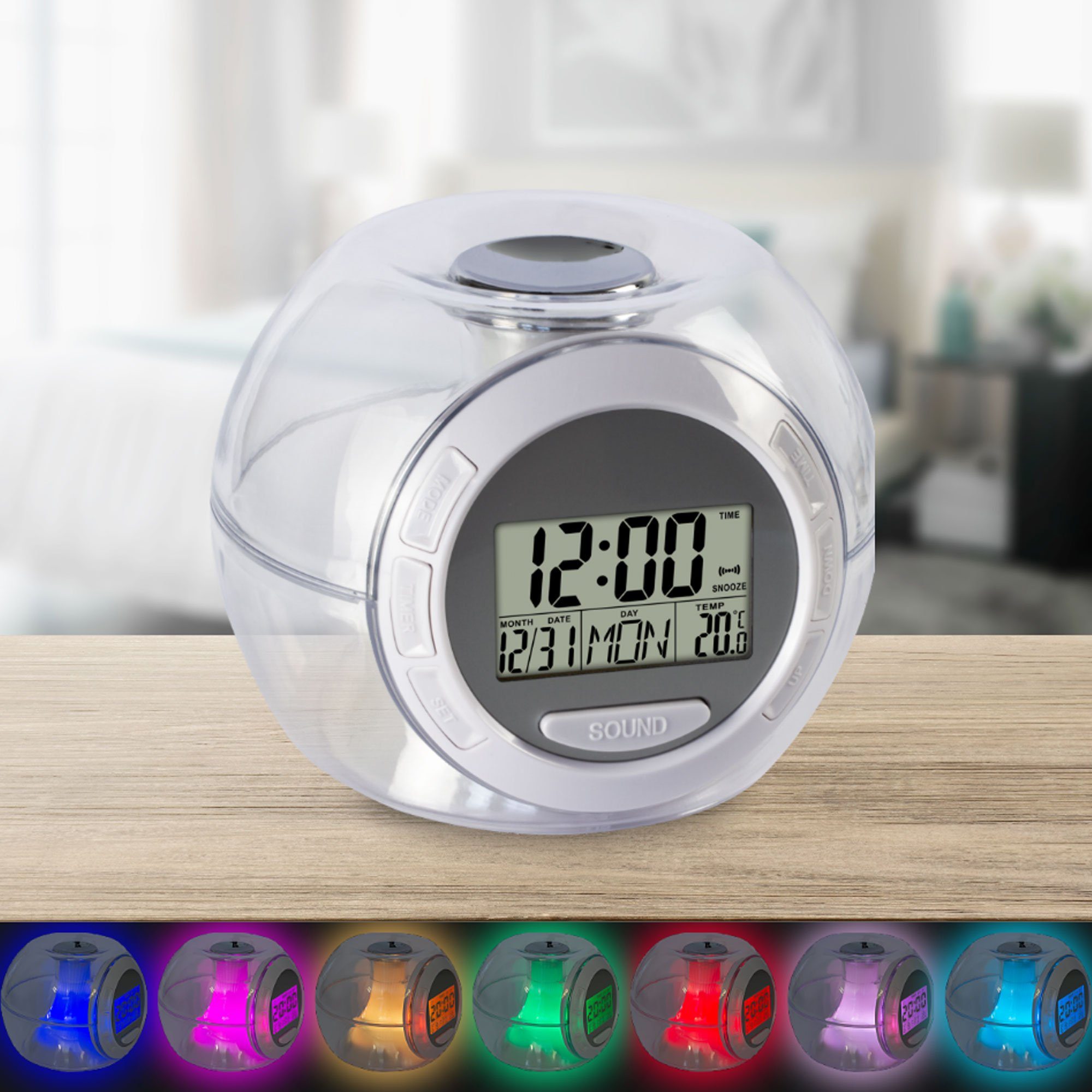 Quarzwecker Wecker mit 6 verschiedenen Naturgeräuschen 7 verschiedene Farbe günstig online kaufen