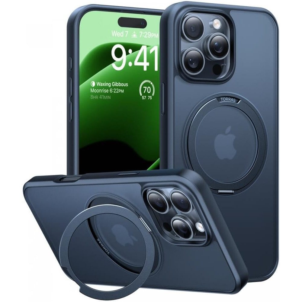 TORRAS Handytasche Ostand Pro Case für iPhone 16 Pro Max - Schutzhülle - schwarz