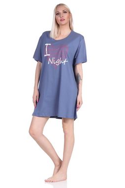 Normann Nachthemd Damen 2er Pack kurzarm Nachthemd Schlafshirt in 2 tollen Designs