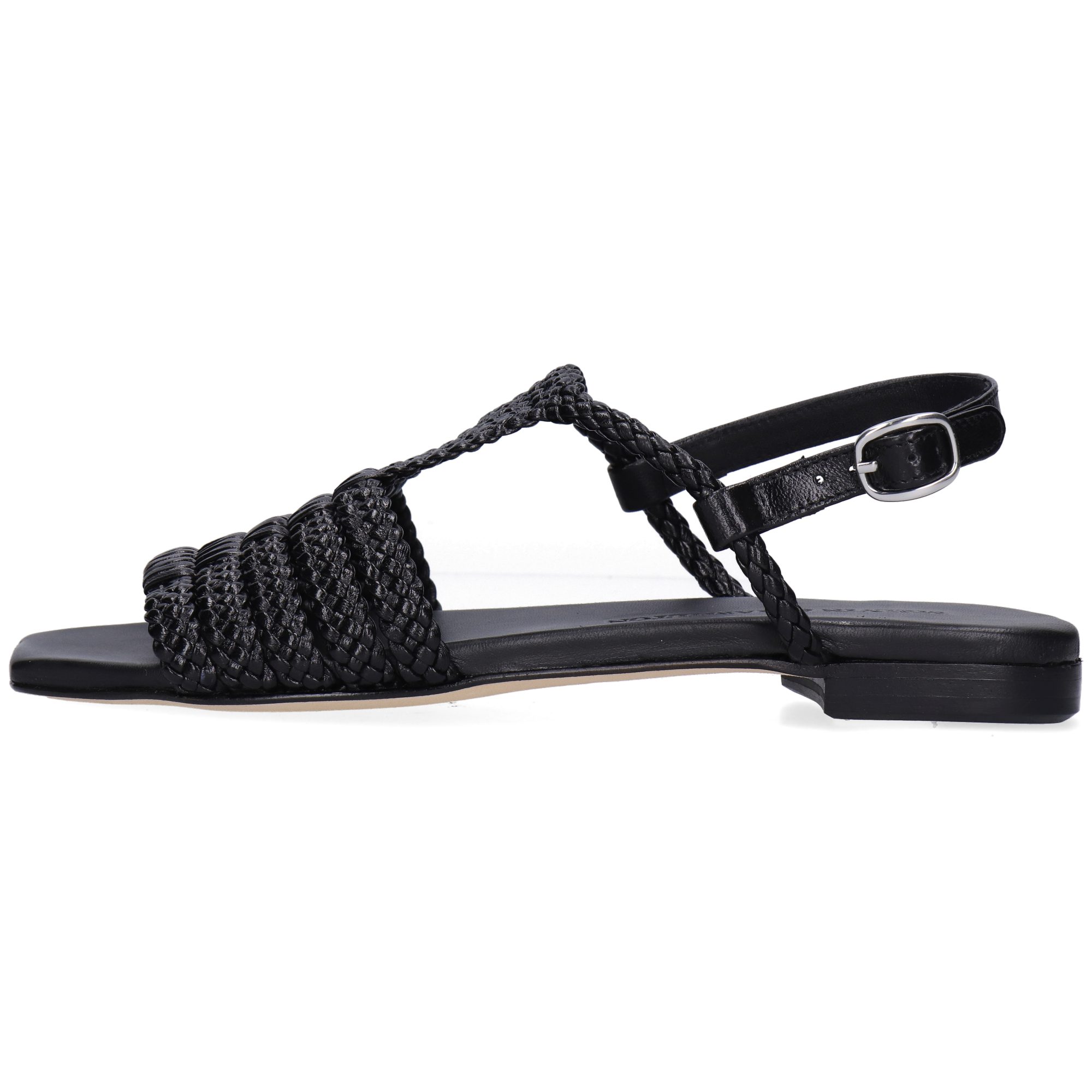Melvin & Hamilton Sandrine 10 Leder-Geflochtene Schuhe für Damen Sandale Flache Absätze, Echtes Leder, Von Hand geflochten