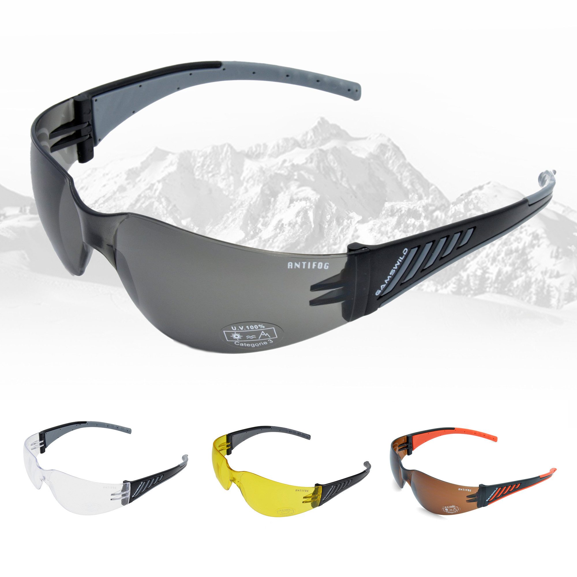 Sportbrille UV400 Sonnenbrille Fahrradbrille Skibrille ANTIFOG Damen