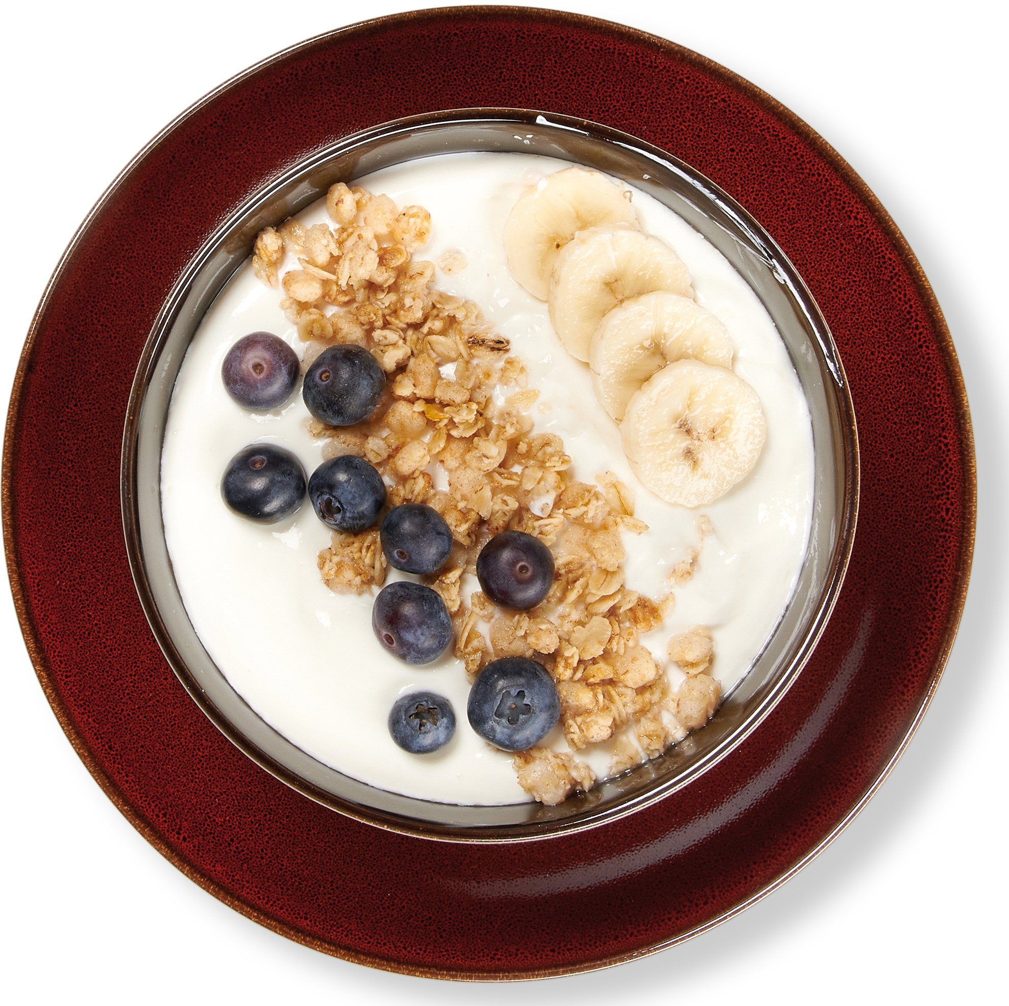 Ritzenhoff & Breker Frühstücks-Geschirrset Service, Gambia (Teller, Schale, Kaffeebecher) (12-tlg), 4 Personen, Steinzeug, Reativglasur, jedes Teil ein Unikat, 12 Teile, für 4 Personen