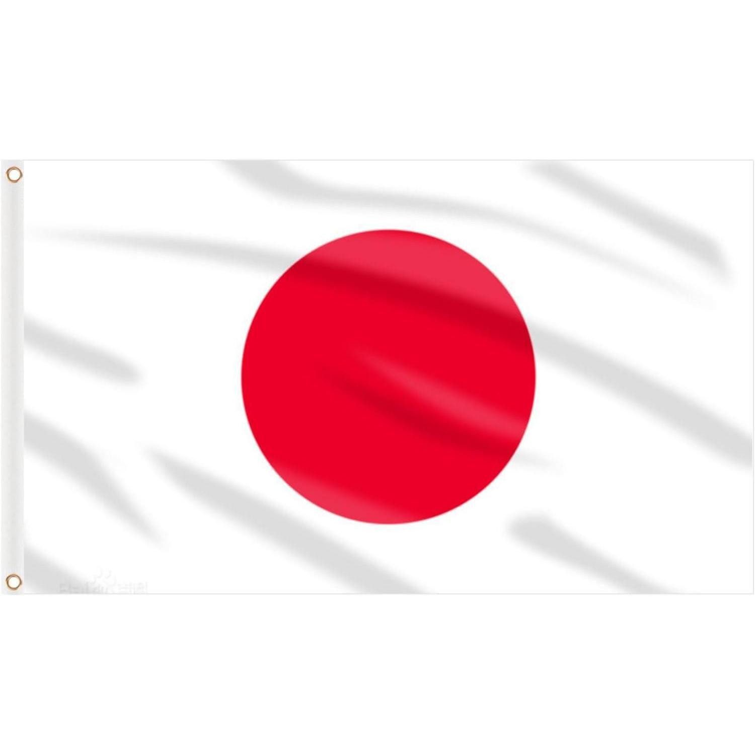 LuxusKollektion Flagge Flagge japanische 90x150cm Messing Ösen Fussball 1 Stück Japan Flagge