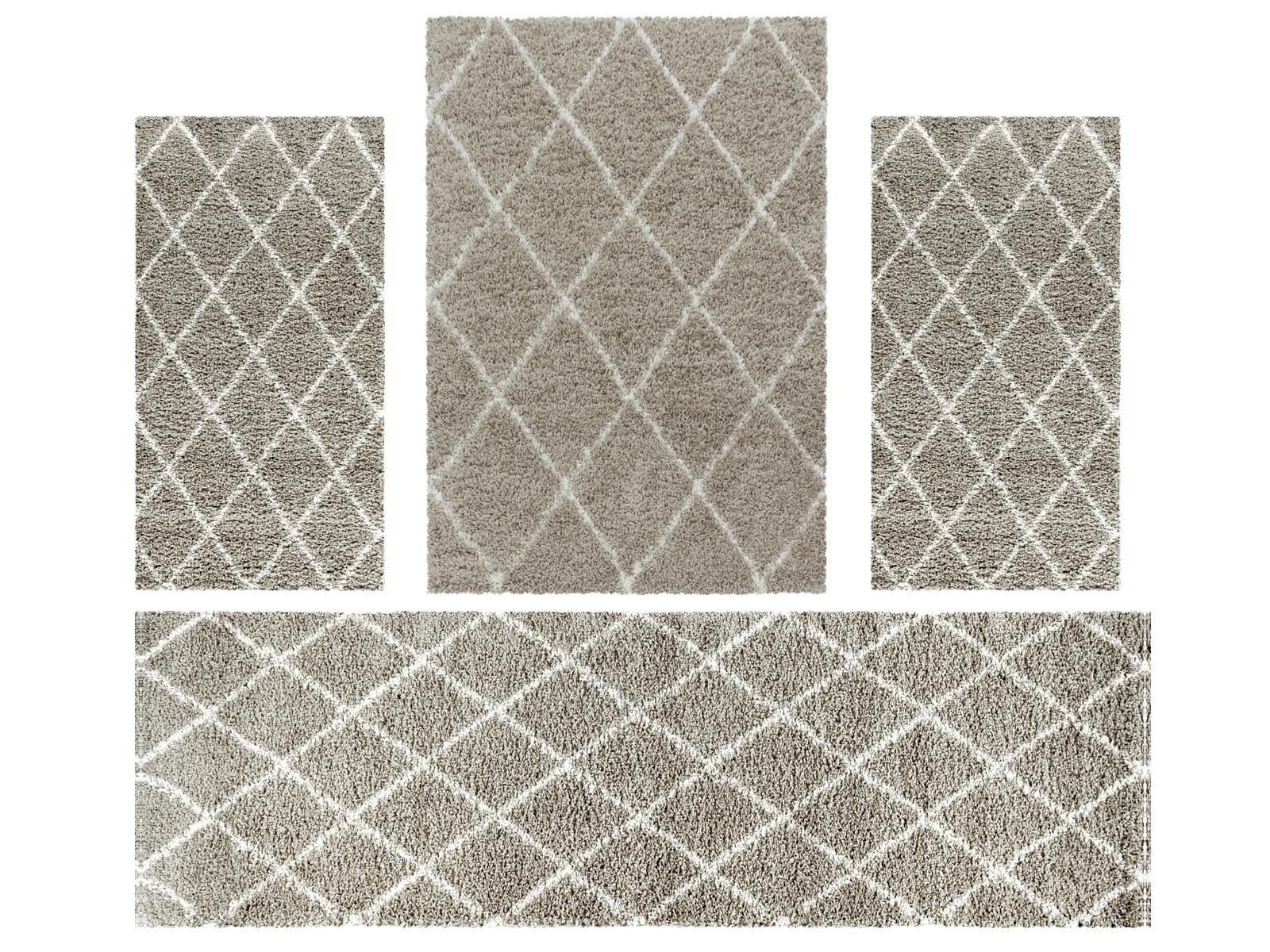 Hochflor-Bettumrandung Rauten Design