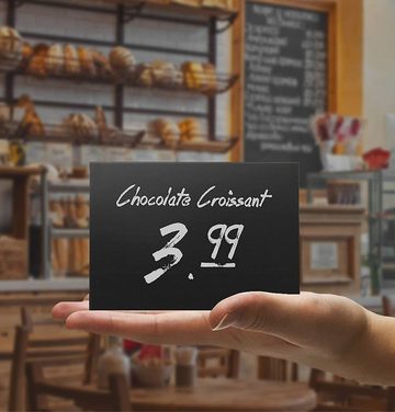 VIOKS Hinweisschild Mini-Kreidetafel-Schilder, (30 St), für täglichen Bedarf in Restaurants Hotels Gasthäusern Cafés