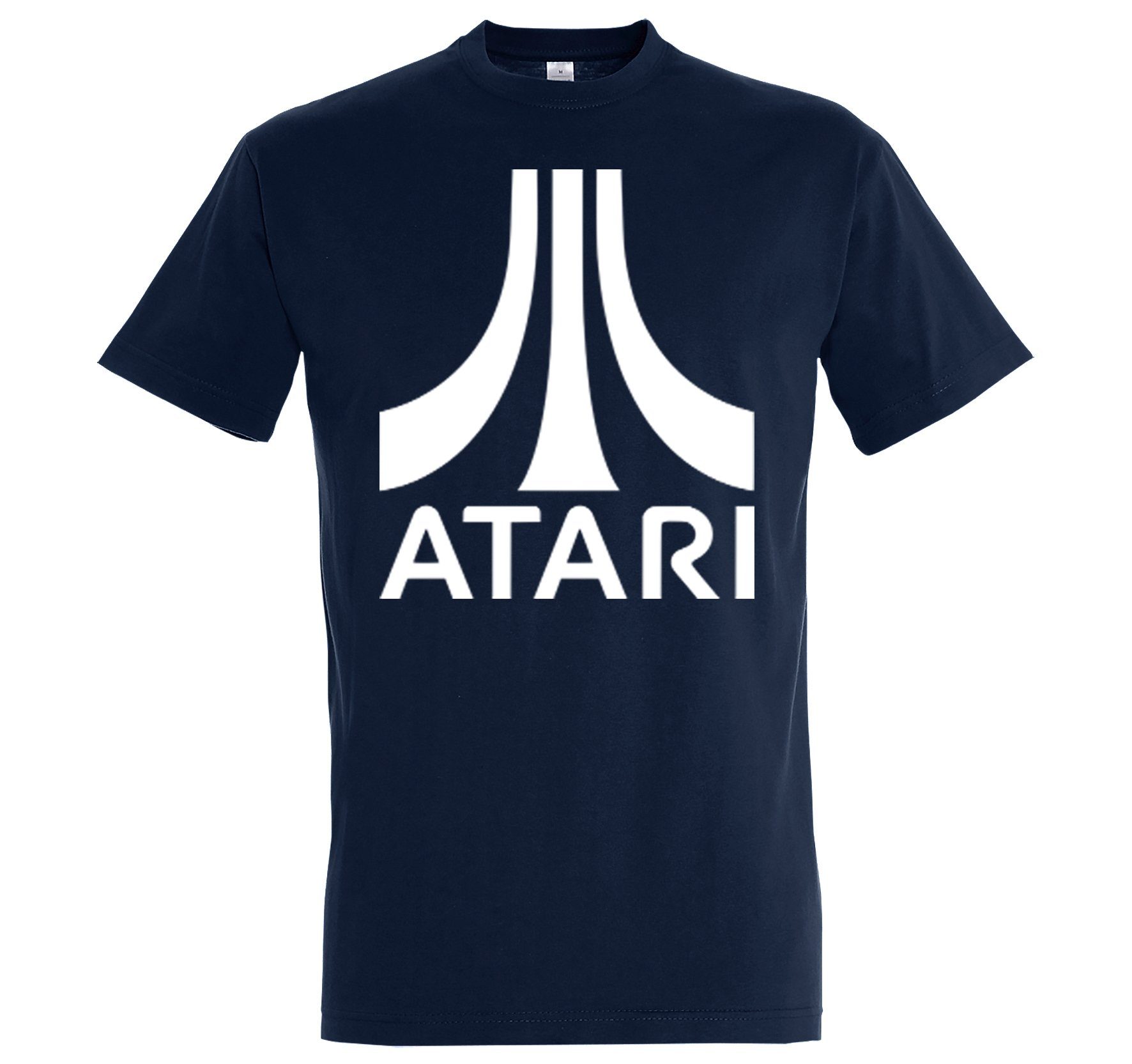 Herren mit Frontprint tredigem Youth T-Shirt Designz Atari Navyblau T-Shirt