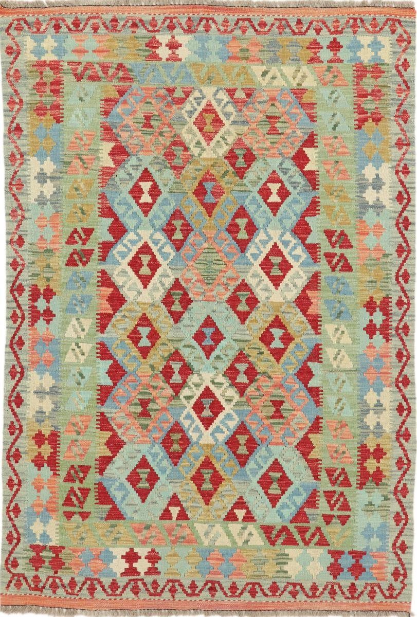 Orientteppich Kelim Afghan 128x188 Handgewebter Orientteppich, Nain Trading, rechteckig, Höhe: 3 mm