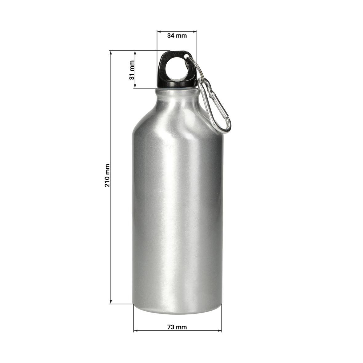 elasto Isolierflasche Sporty Sportflasche mit Karabiner 600 ml auslaufsicher, Trinkflasche, Fahrradflasche, super dicht, robust, Wasserflasche