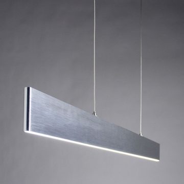 Licht-Trend Pendelleuchte Slim LED-Hängeleuchte 3040lm Up&Down dimmbar Alu-Matt, Warmweiß