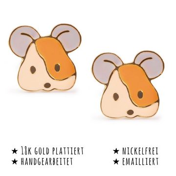Monkimau Paar Ohrstecker Maus Ohrringe vergoldet (Packung)