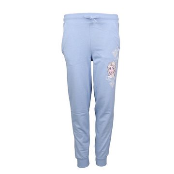 Disney Frozen Jogginghose Die Eiskönigin Mädchen Kinder Hose Gr. 104 bis 134, Blau oder Grau