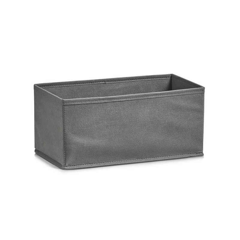 Zeller Present Aufbewahrungskorb Aufbewahrungsbox, Vlies, grau, 14 x 28 x 13 cm
