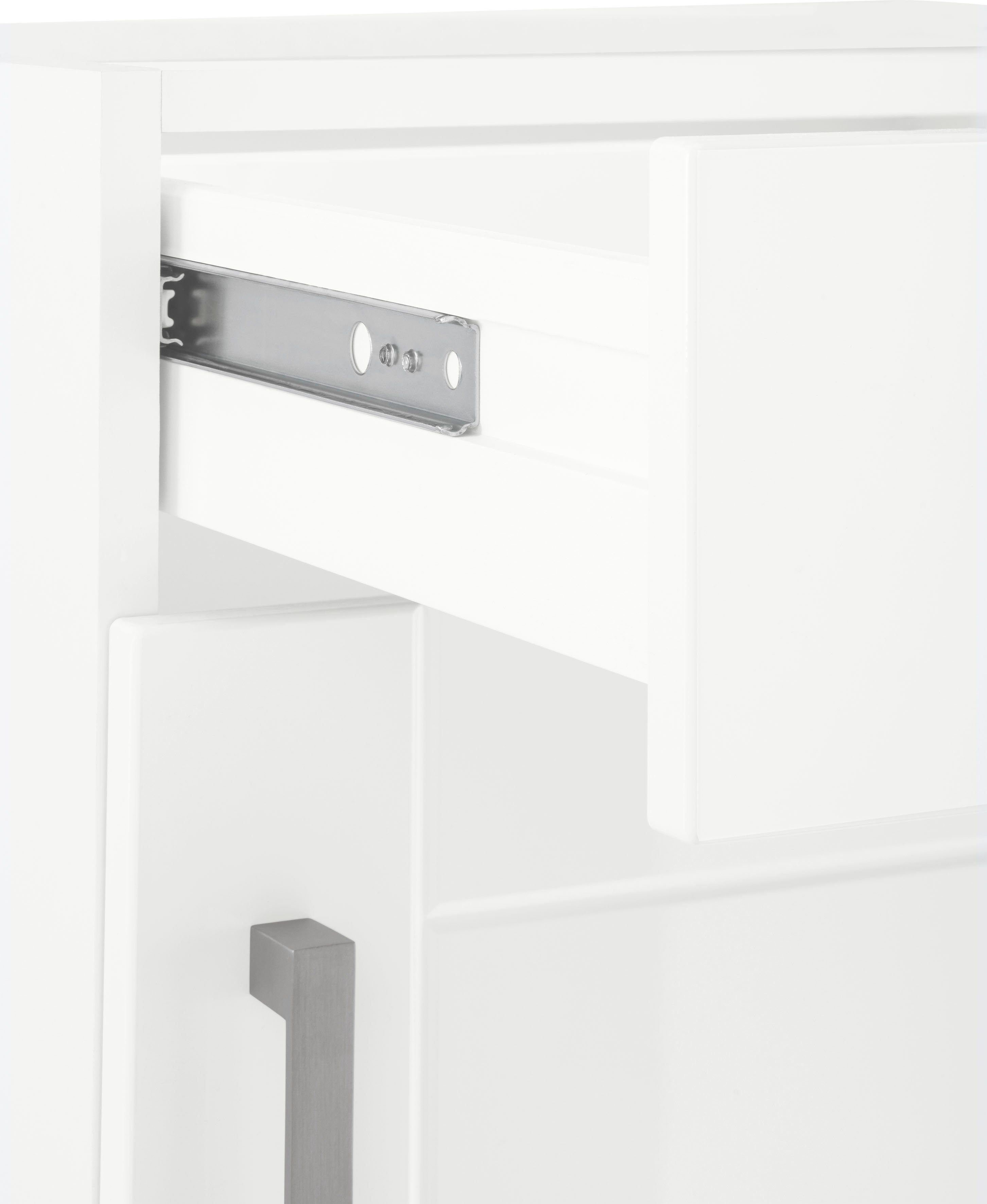 MDF-Fronten, weiß Tür weiß Unterschrank 1 breit, Tinnum | 60 HELD Metallgriff, MÖBEL cm 1 Schubkasten,