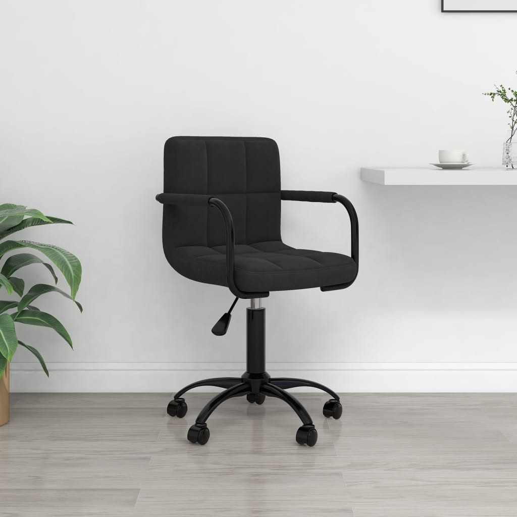 vidaXL Bürostuhl Bürostuhl Drehbar Schwarz Samt (1 St)