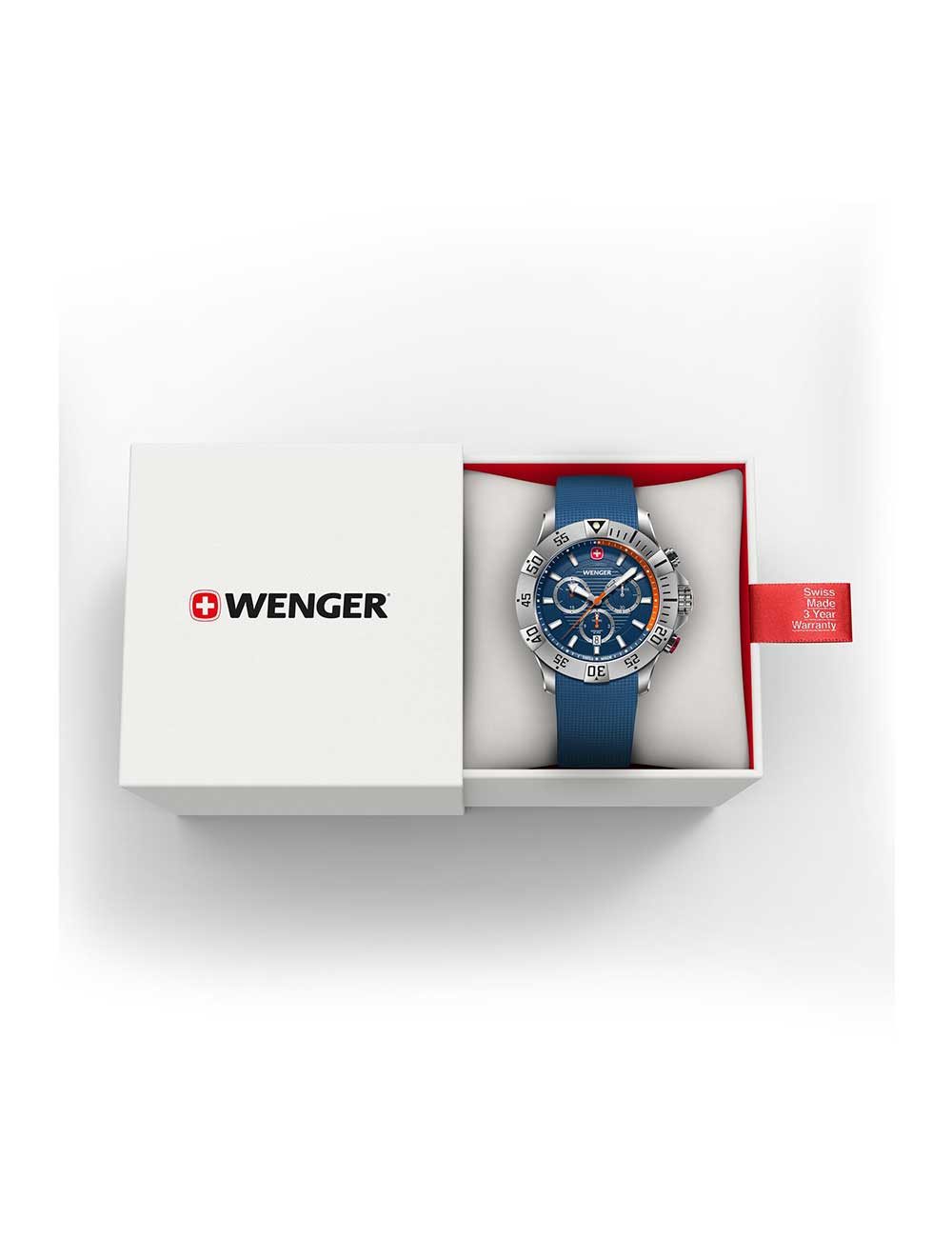 Wenger Quarzuhr Wenger 01.0643.124 Herrenuhr Seaforce Chronograph 43mm 20ATM Wenger 01.0643.124 Herrenuhr Seaforce Chronograph 43mm 20ATM