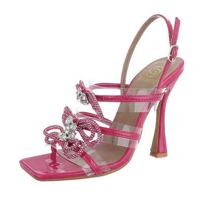 Ital-Design »Damen Abendschuhe Party & Clubwear« High-Heel-Sandalette Pfennig-/Stilettoabsatz Sandalen & Sandaletten in Pink