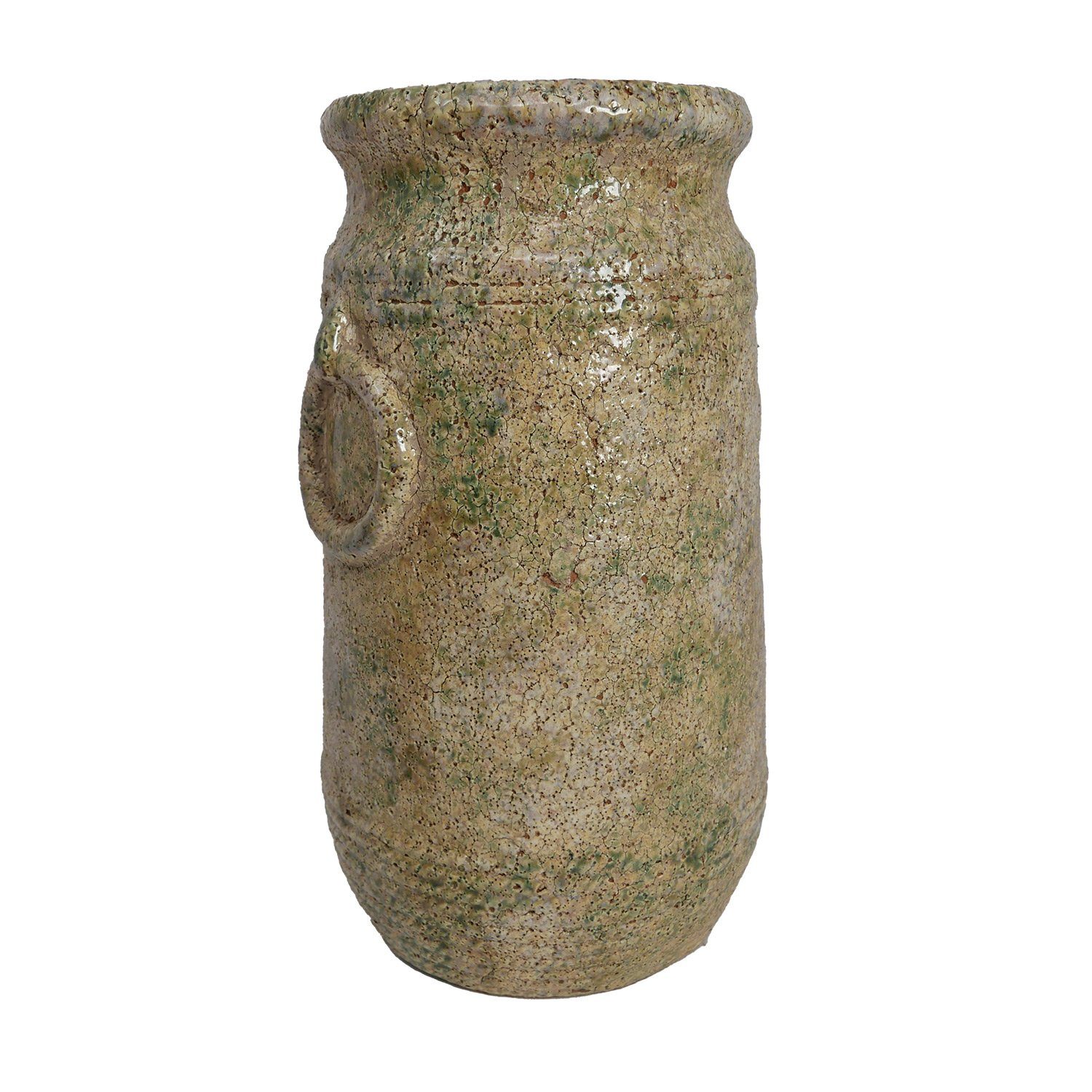 B&S Pflanzkübel Blumenkübel Vase im Antik Shabby Steinoptik Rund H x Ø: 29 x 15,5 cm