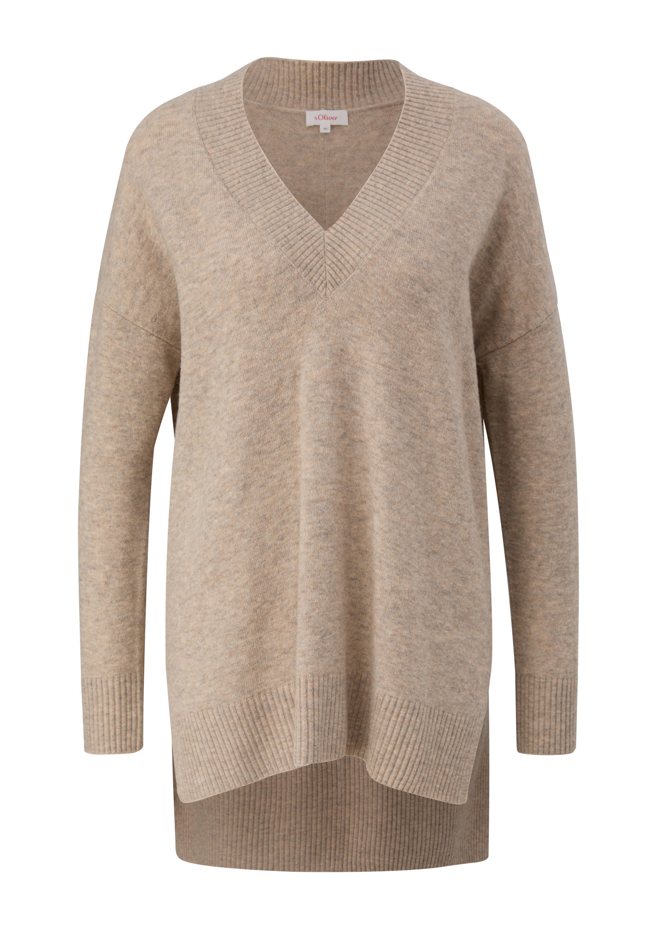 s.Oliver Longpullover Strickpullover Strickpullover aus Wollmix günstig online kaufen