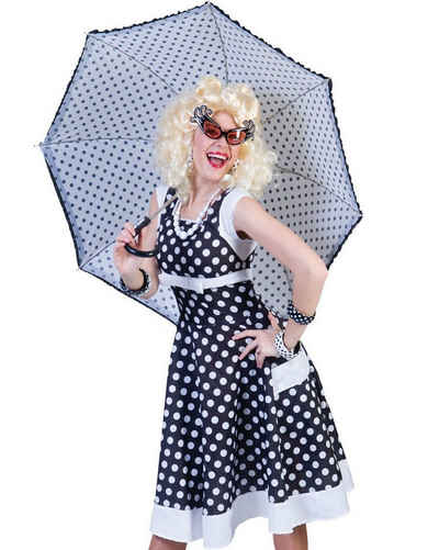 Funny Fashion Kostüm Fifties Polka Dot Petticoat Kleid für Damen, Schw