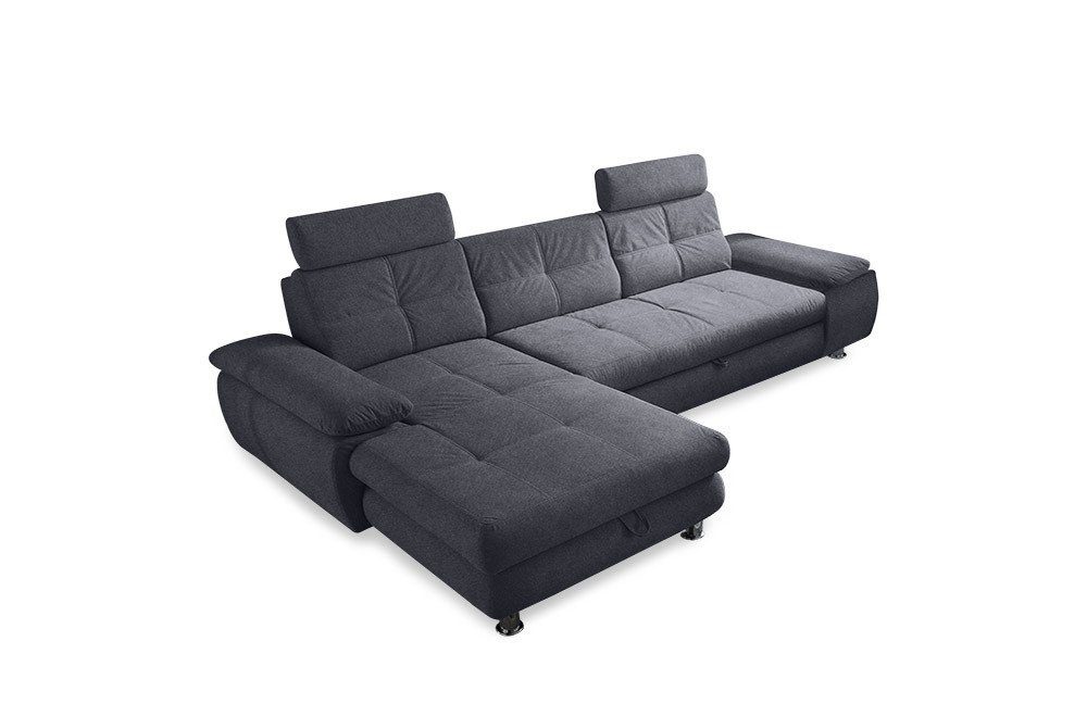 ED EXCITING DESIGN Ecksofa Alba, mit Schlaffunktion und Bettkasten, Armlehnenverstellung
