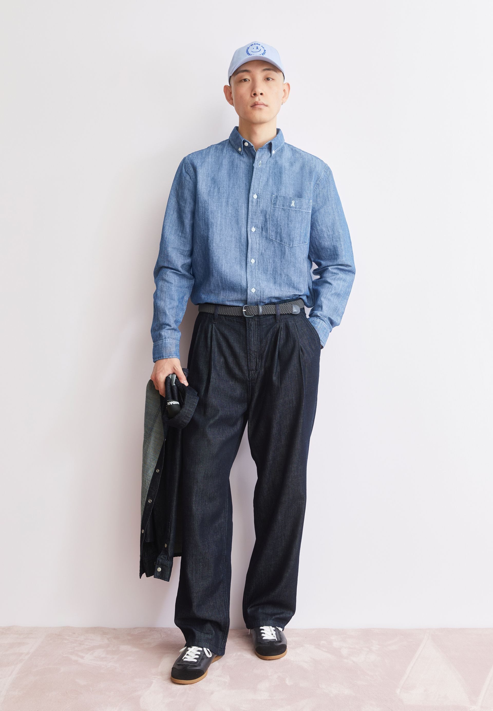 Armedangels Langarmhemd CHAMBRE LINO Hemd aus Bio-Baumwoll Mix (1-tlg., Relaxed Fit) Relaxed Fit