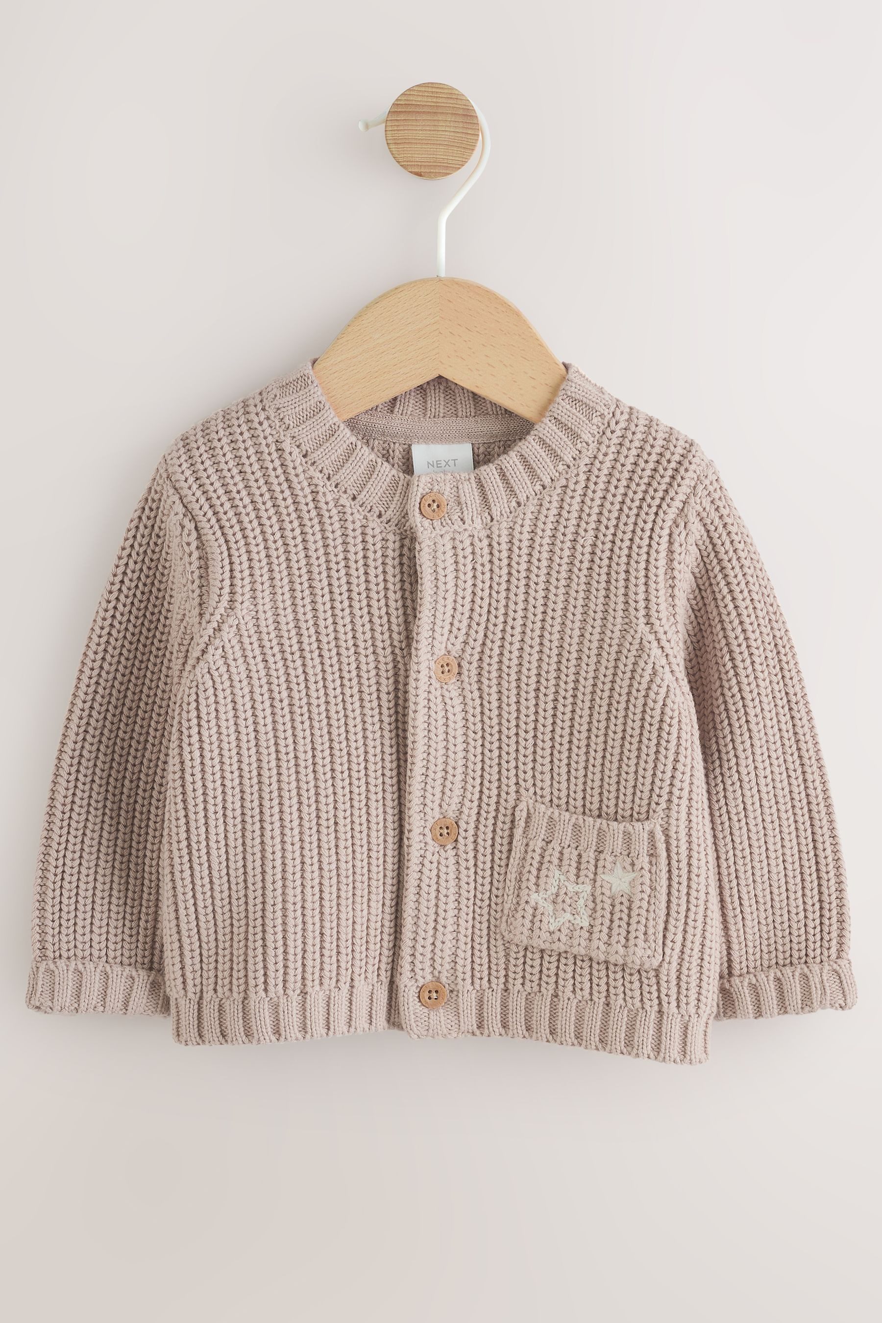Strickjacke Baby-Strickjacke mit Stickerei