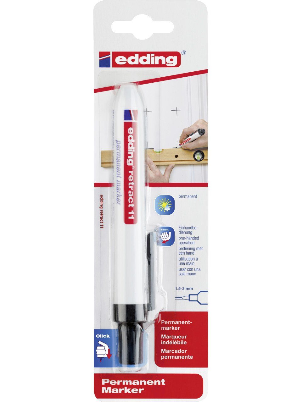edding Permanentmarker edding retract 11 permanent marker schwarz
