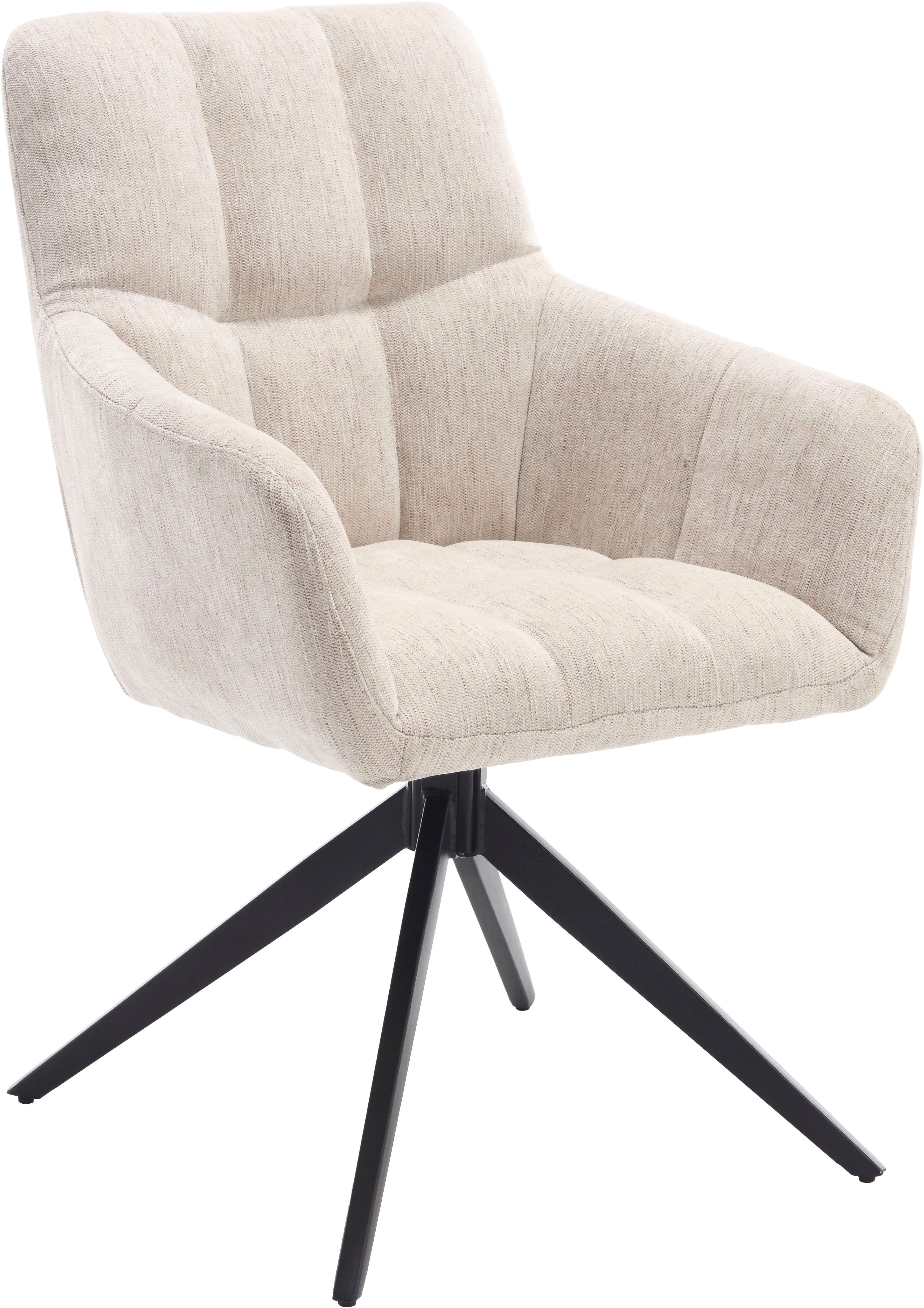 Home affaire Drehstuhl Nizza (Set, 2 St), Hochwertiger Stoff und robuster Metallfuß