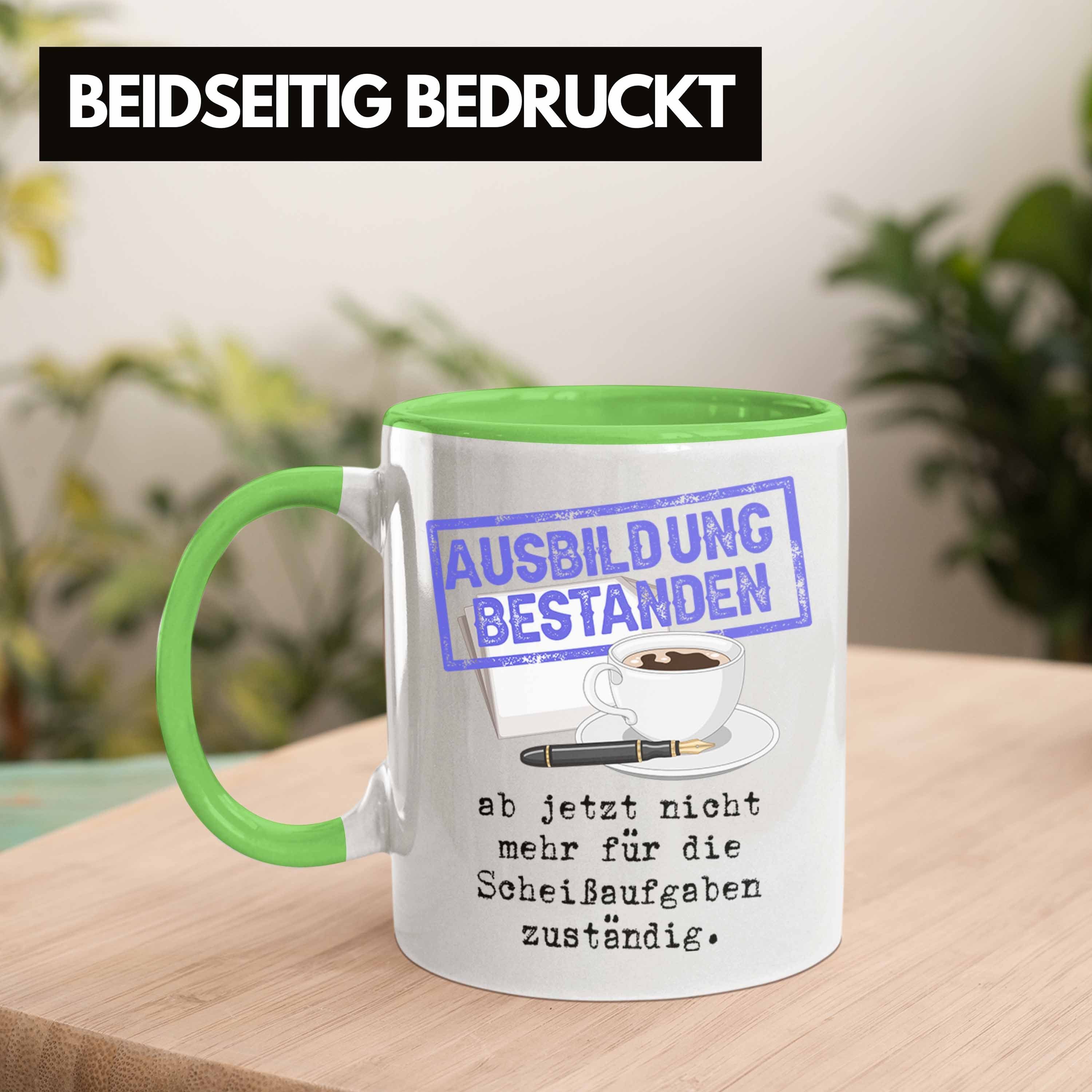 Trendation Tasse Ausbildung Bestanden Pr Grün Bestandene Geschenk Stempel Tasse Geschenkidee