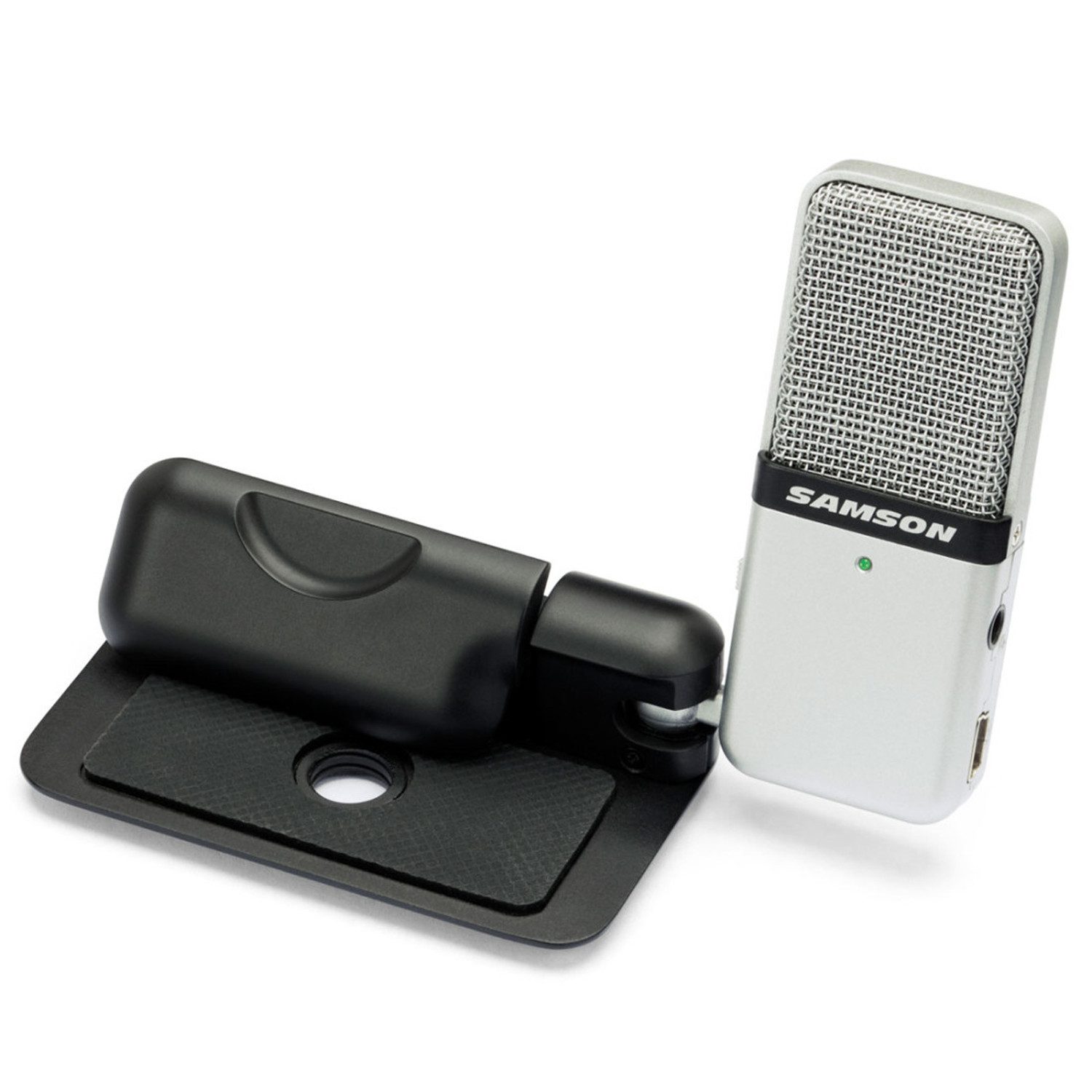 Samson Mikrofon Samson GO Mic kompaktes USB Mikrofon + Bonus In-Ear Kopfhörer (1-tlg), Videokonferenzen, Videotelefonie, Youtube und Podcasts