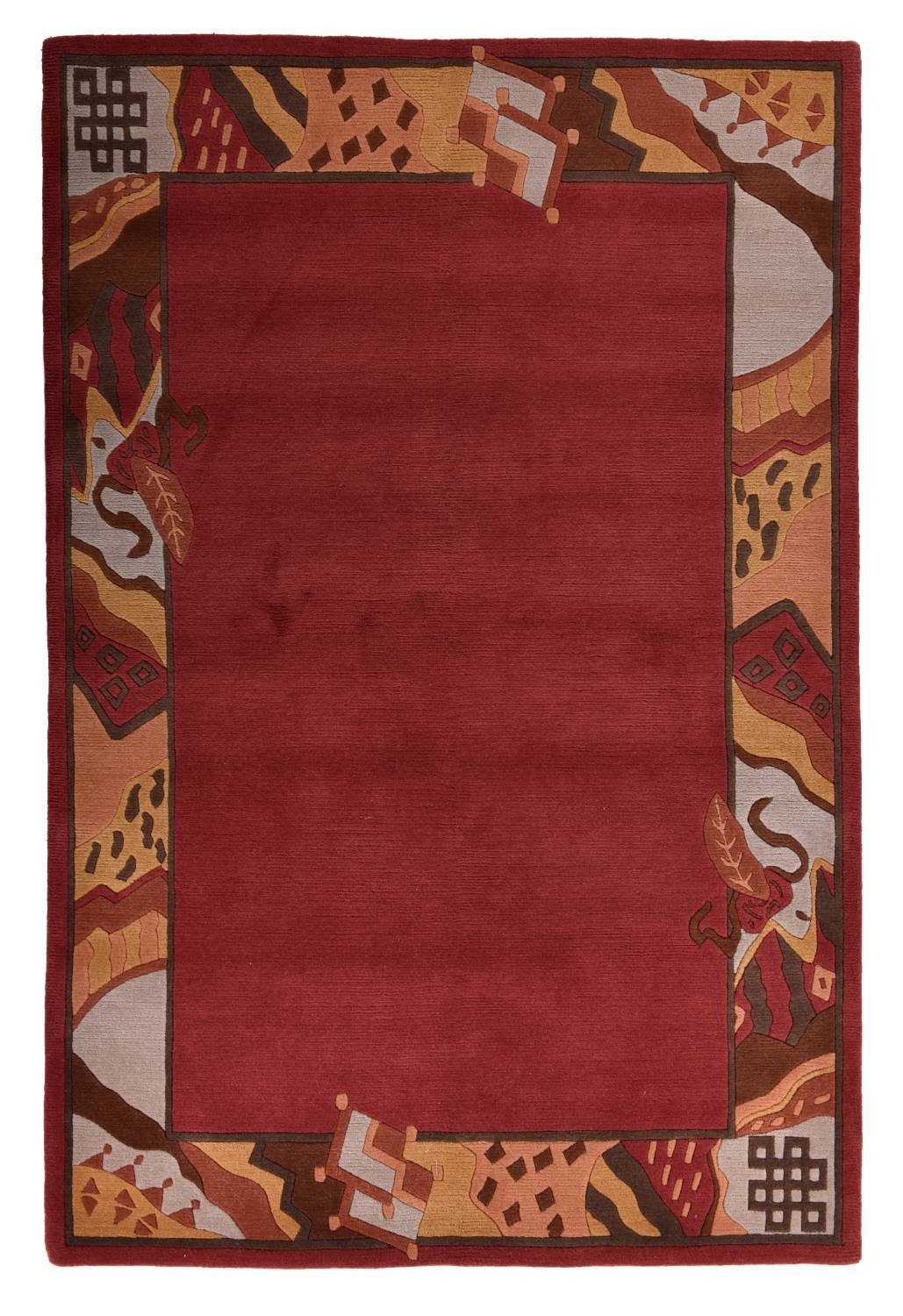 Teppich Gurkha, THEKO, Rechteckig, 162 x 236 cm, red multi