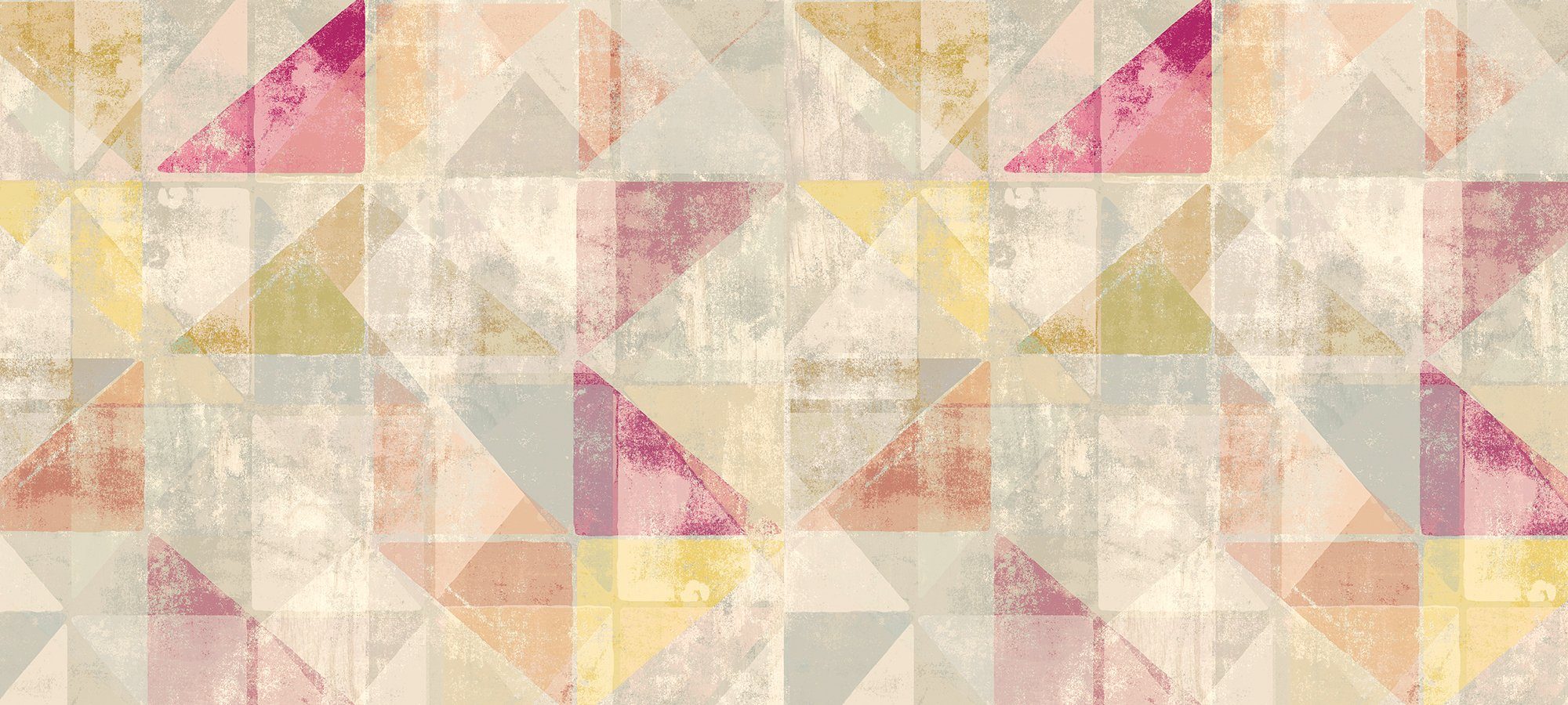 Architects Paper Fototapete Atelier 47 Used Triangle 1, glatt, geometrisch, (6 St), Vlies, Wand, Schräge, Decke creme/gelb/hellgrau